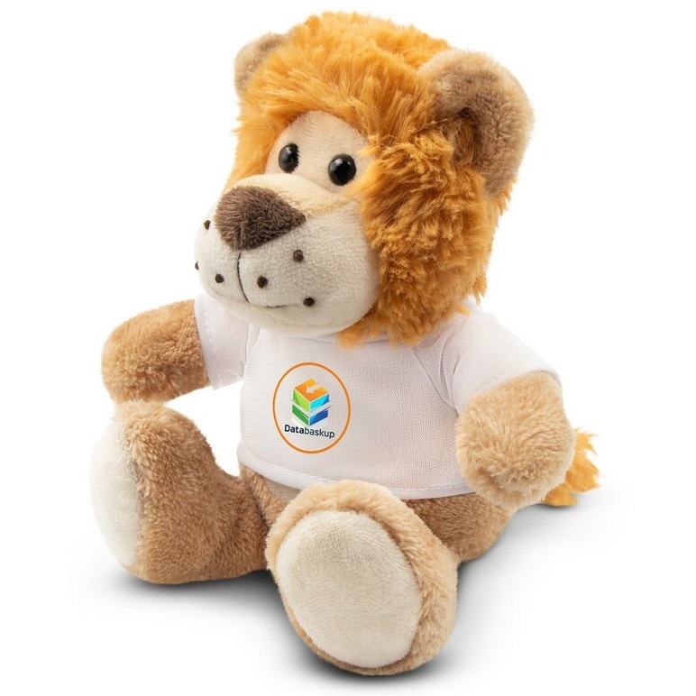 Teddy lion with a white T-shirt for printing